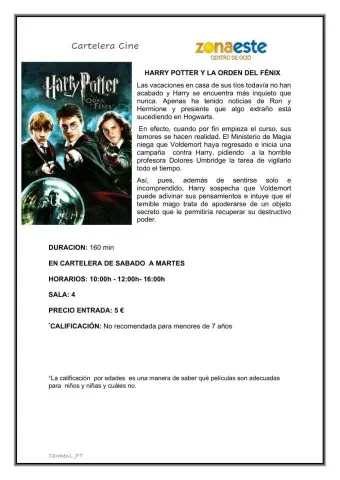 Harry Potter y la Orden del Fénix