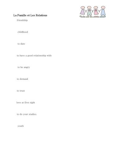 La Famille et les Relations