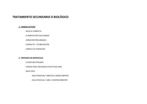 Diferentes tratamientos secundarios