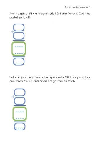 Problemes suma descomposició
