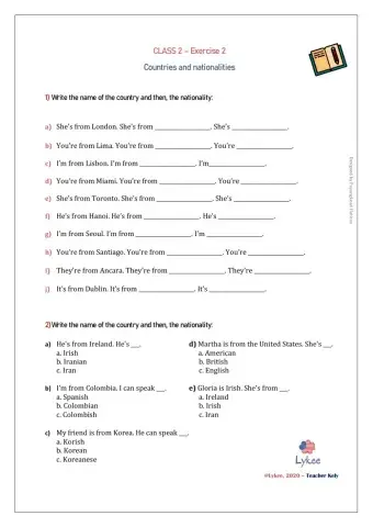 Countries and nationalites - 2