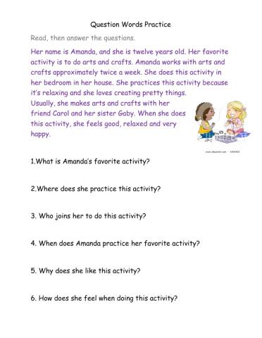 Question Words Practice