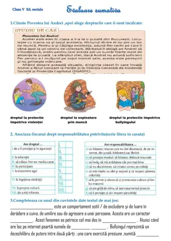 Evaluare drepturile copilului
