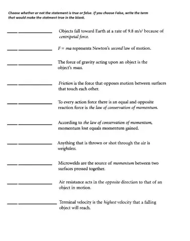 PS-10-Forces Key Terms