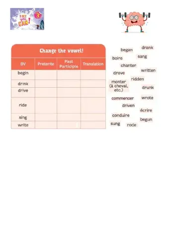 IRREGULAR VERBS -6 - Drag and drop