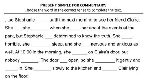 Present Simple for Commentary