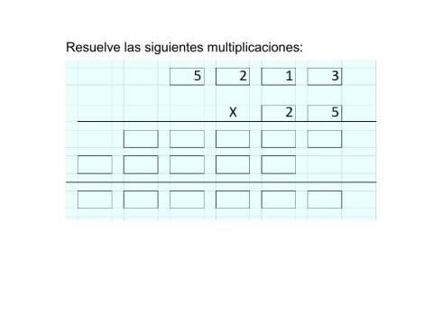 Multiplicación de 2 cifras