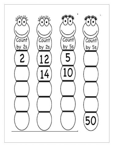 Skip counting by 2's & 5's