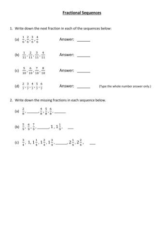 Fractional Sequences