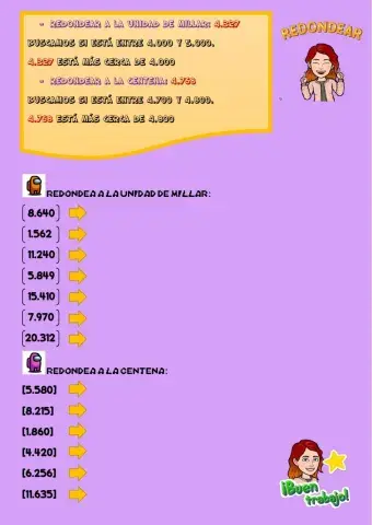 Redondear a la unidad de millar y a la centena