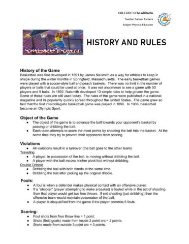 Basketball History and Rules