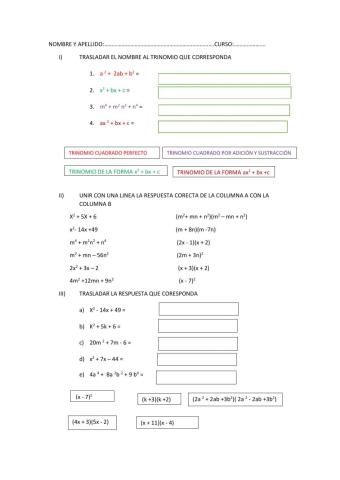 Factorización de trinomio