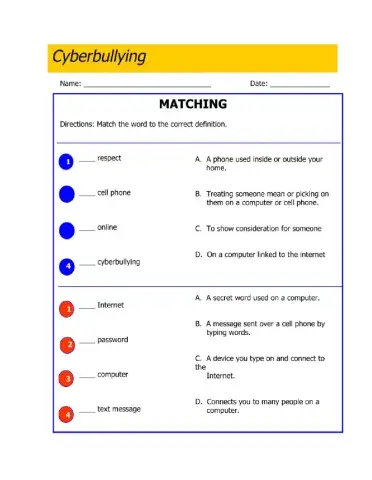 Cyberbullying:Matching
