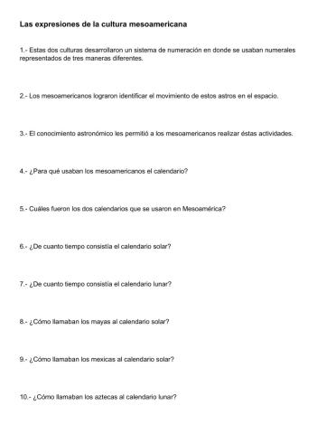 Expresiones de Mesoamérica