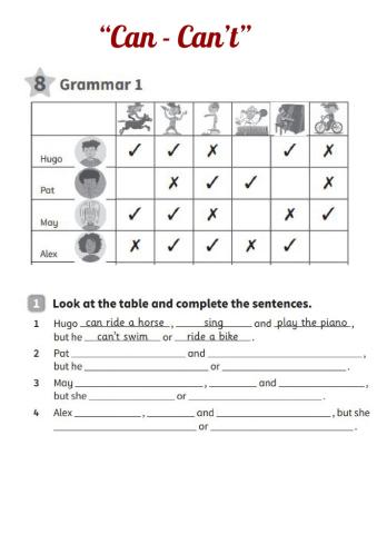 Grammar 1 - Unit 8