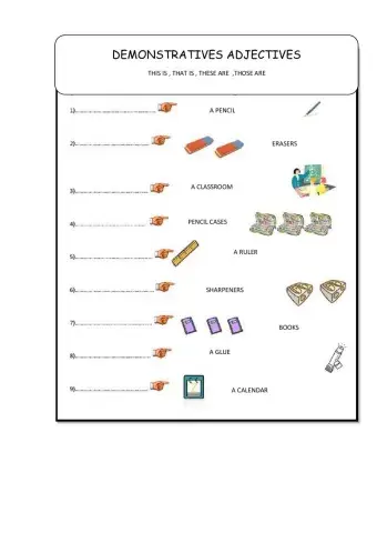 Demonstratives adjectives