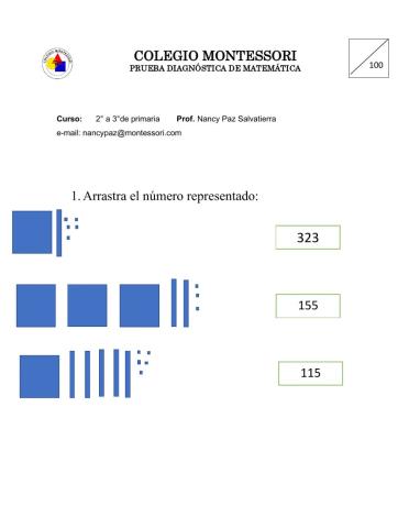 Diagnóstico  tercero primaria