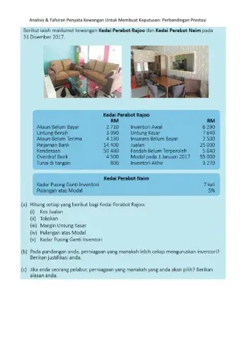 Analisis & Tafsiran Penyata Kewangan Untuk Membuat Keputusan