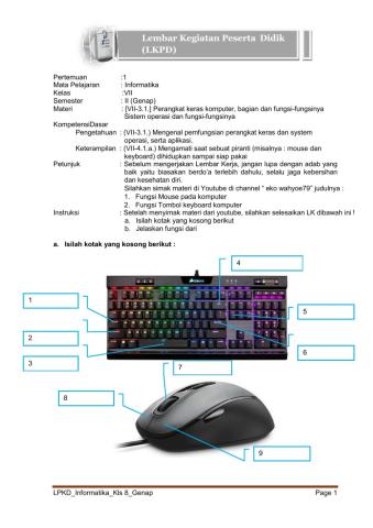 Fungsi Mouse dan Keyboard
