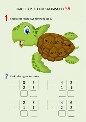 Restas hasta el 59