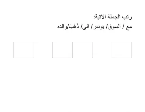 رتب الجمل الاتية