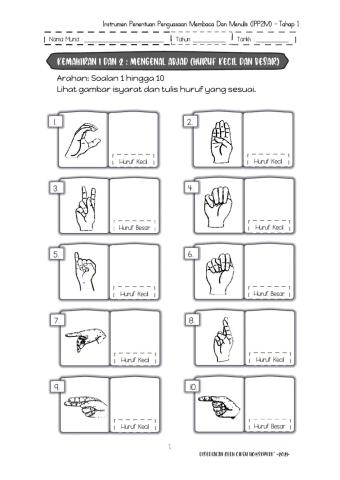 Ujian IPP2M Tahap 1(K1-K3)