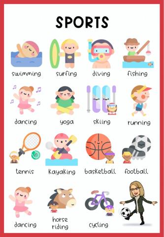 Sports and free time activities