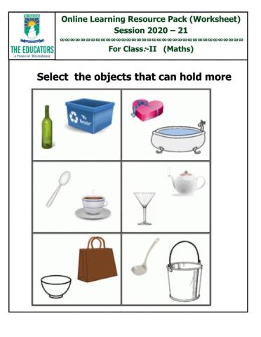 Select the objects that can hold more