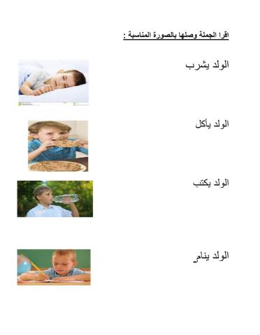 أقرا وصل الجملة بالصورة التى تعبر عنها