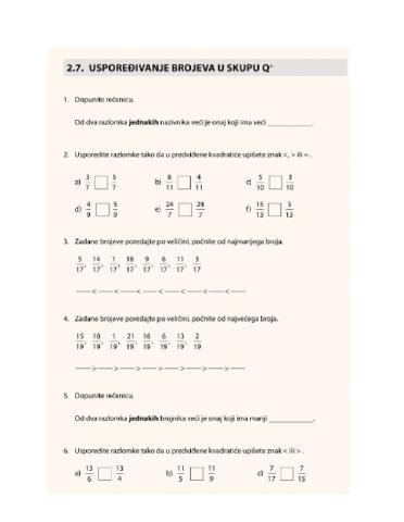 Uspoređivanje razlomaka