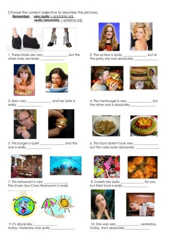 Gradable Ungradable adjectives