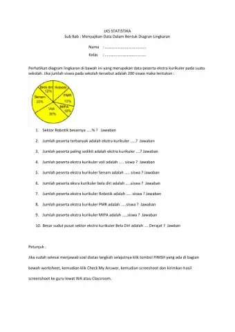 Menyajikan Data Dalam Diagram Lingkaran