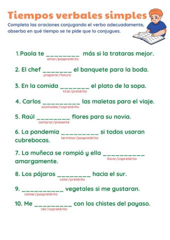 Tiempos verbales simples