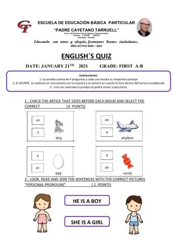 English-s quiz 1st A