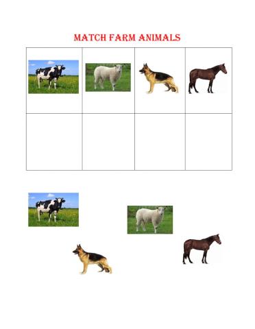 Match farm animals