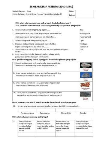 LKPD-Logam Transisi Perioda ke-4