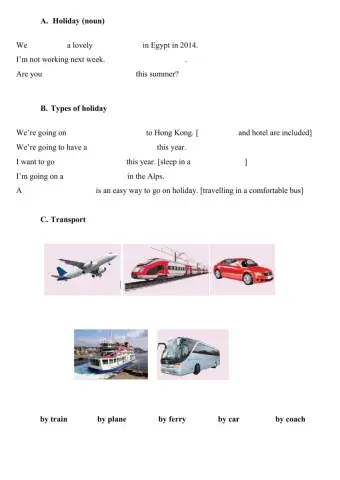 Vocabulary in use elementary holiday