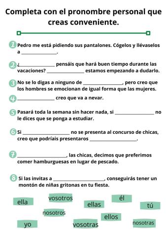 Pronombres personales