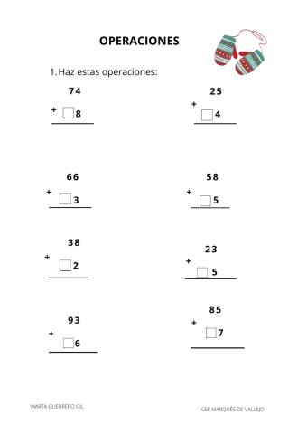 Sumas llevadas 1 cifra