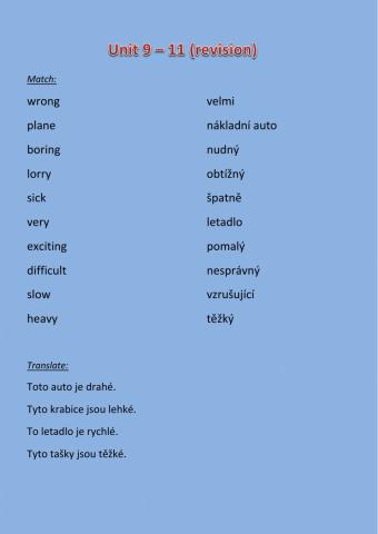 Procvičování slovní zásoby