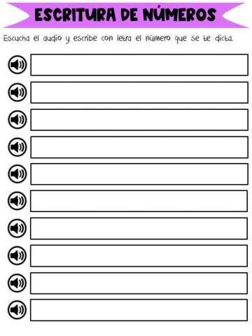 Escritura de números de 3 cifras