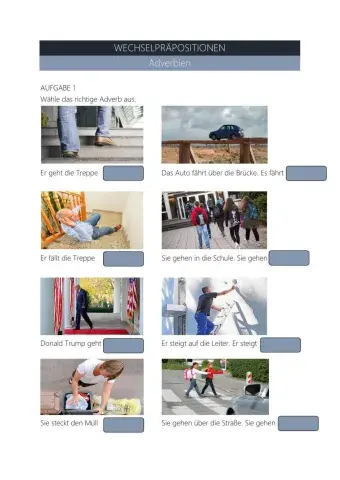 Adverbien: raus - rein - rauf - runter - rüber