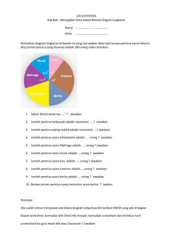 Menyajikan Data Dalam Diagram Lingkaran 2