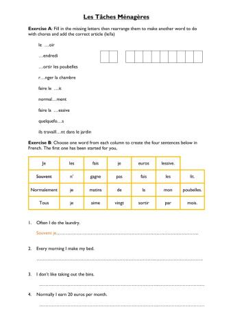 Les Tâches Ménagères