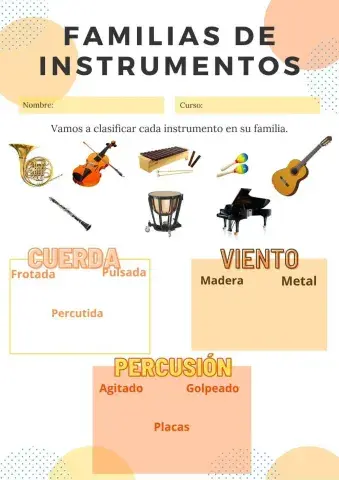 Clasificación de instrumentos