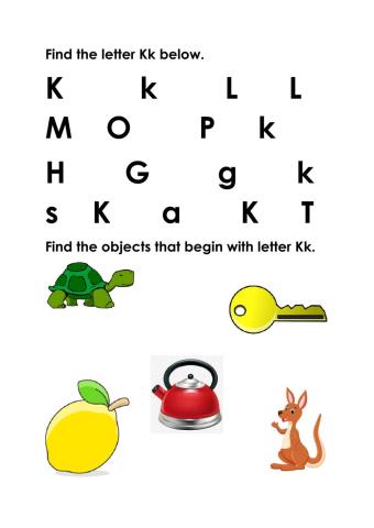 Letter K RECOGNITION