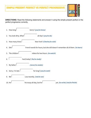 Simple Present Perfect vs Perfect Progressive