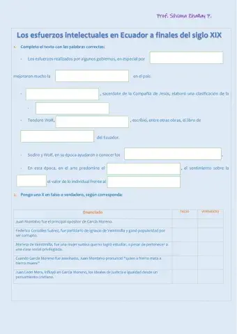 Ecuador, esfuerzos intelectuales en el siglo XIX