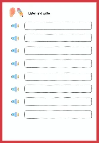 Present continuous. Listen and write