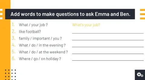 (SA) Present Simple - Make questions